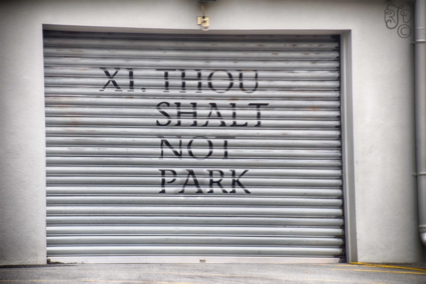 Thou shall not park-